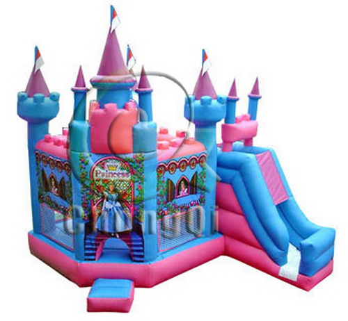bouncy castle with digital print pattern
